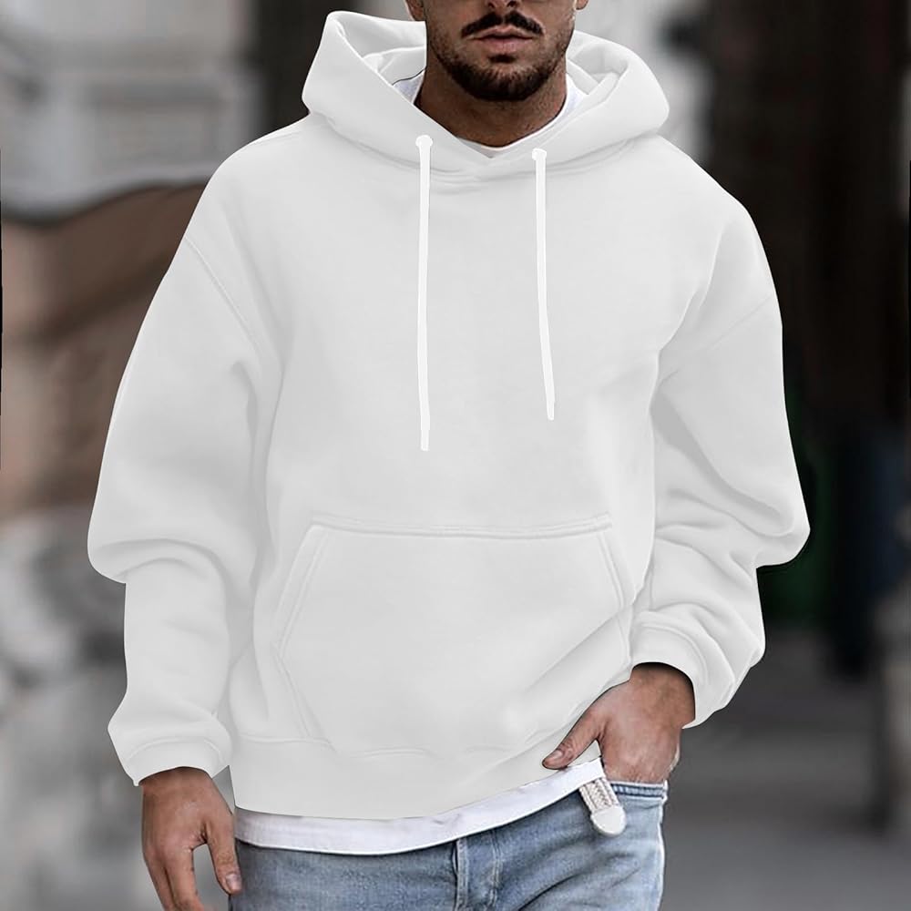 Sweat à capuche blanc