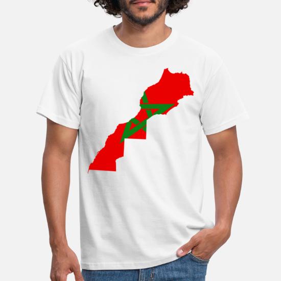 T-Shirt blanc - Morocco flag